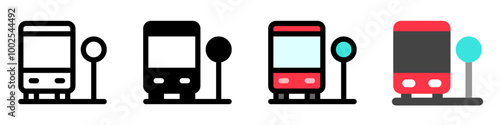 Editable bus stop, parking area vector icon. Part of a big icon set family. Perfect for web and app interfaces, presentations, infographics, etc