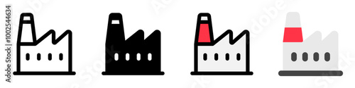 Editable factory plant vector icon. Part of a big icon set family. Perfect for web and app interfaces, presentations, infographics, etc