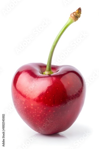 cherry, clipping path, isolated on white background, full depth of field