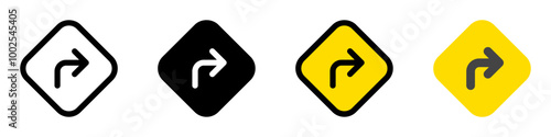 Editable turn right vector icon. Map, location, navigation. Part of a big icon set family. Perfect for web and app interfaces, presentations, infographics, etc