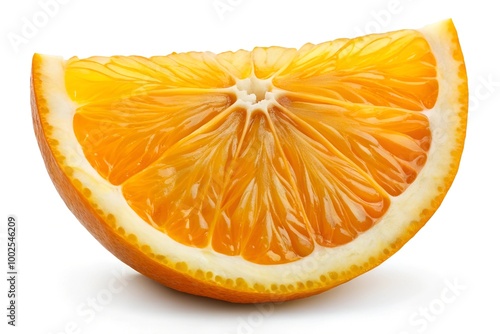 orange slice, clipping path, isolated on white background full depth of field photo