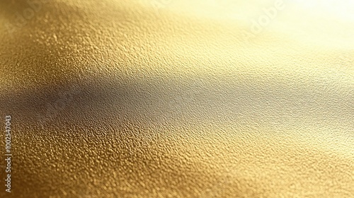 Close-up of a shimmering gold texture with soft light reflections.