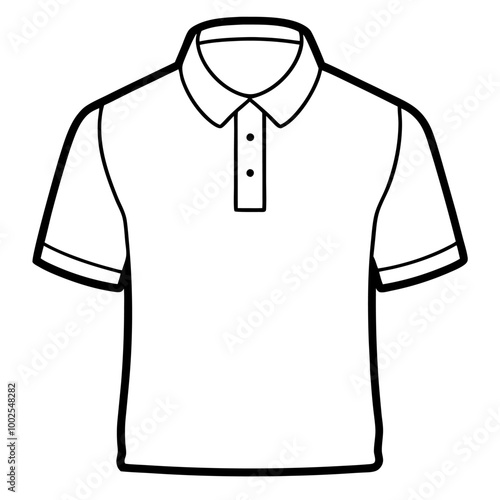 A simple, yet versatile vector mockup of a polo shirt, perfect for showcasing your designs or brand logos. This clean and professional template is ideal for fashion, branding, and apparel projects.