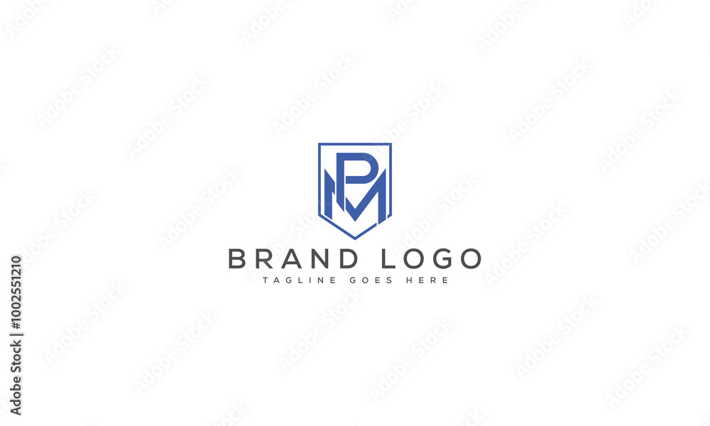 letter PM logo design vector template design for brand. letter PM logo design vector template design for brand.