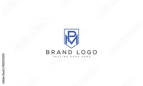 letter PM logo design vector template design for brand.