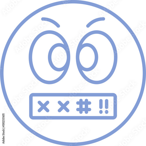 Swearing Vector Icon Design
