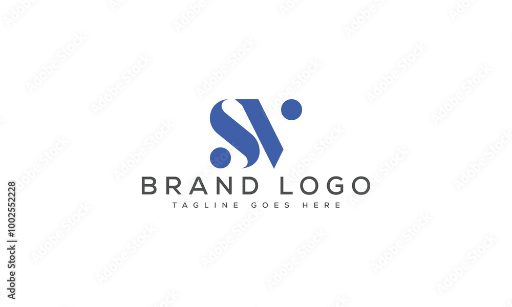 letter SV logo design vector template design for brand. letter SV logo design vector template design for brand.