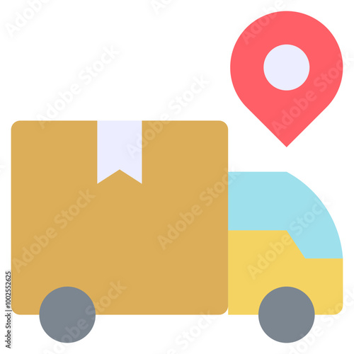 Logistic Icon Flat Icon