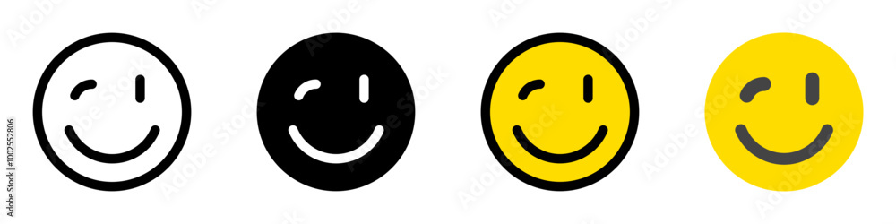 Fototapeta premium Editable winky face, winking eye, ok, tease vector icon. Part of a big icon set family. Perfect for web and app interfaces, presentations, infographics, etc