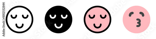 Free Download Editable calm, zen, relaxed face vector icon. Part of a big icon set family. Perfect for web and app interfaces, presentations, infographics, etc - GFXLoad