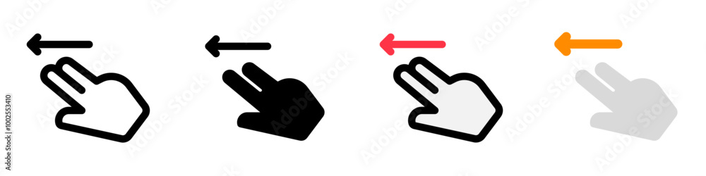 Editable two fingers swipe left vector icon. Part of a big icon set family. Perfect for web and app interfaces, presentations, infographics, etc Editable two fingers swipe left vector icon. Part of a big icon set family. Perfect for web and app interfaces, presentations, infographics, etc