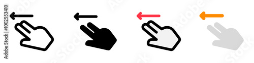 Editable two fingers swipe left vector icon. Part of a big icon set family. Perfect for web and app interfaces, presentations, infographics, etc
