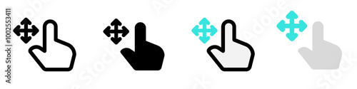 Editable one finger move vector icon. Part of a big icon set family. Perfect for web and app interfaces, presentations, infographics, etc