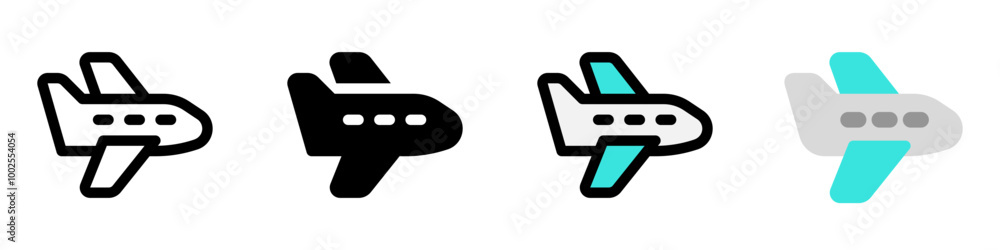 Editable airplane vector icon. Vehicles, transportation, travel. Part of a big icon set family. Perfect for web and app interfaces, presentations, infographics, etc Editable airplane vector icon. Vehicles, transportation, travel. Part of a big icon set family. Perfect for web and app interfaces, presentations, infographics, etc