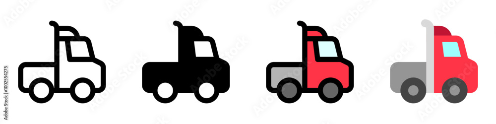 Editable semi-trailer truck vector icon. Vehicles, transportation, travel. Part of a big icon set family. Perfect for web and app interfaces, presentations, infographics, etc Editable semi-trailer truck vector icon. Vehicles, transportation, travel. Part of a big icon set family. Perfect for web and app interfaces, presentations, infographics, etc
