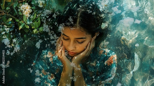 Woman Underwater: A Dreamy Portrait in Nature