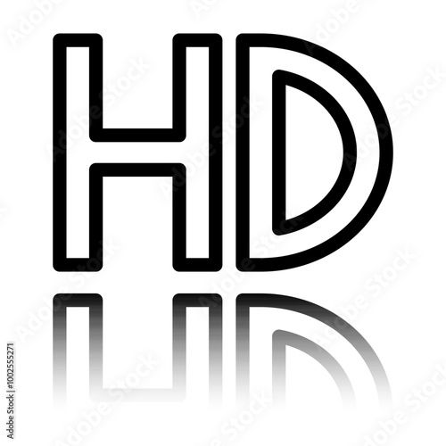 Free Download HD simple icon vector. Flat design. Black icon with mirror reflection. White background - GFXLoad