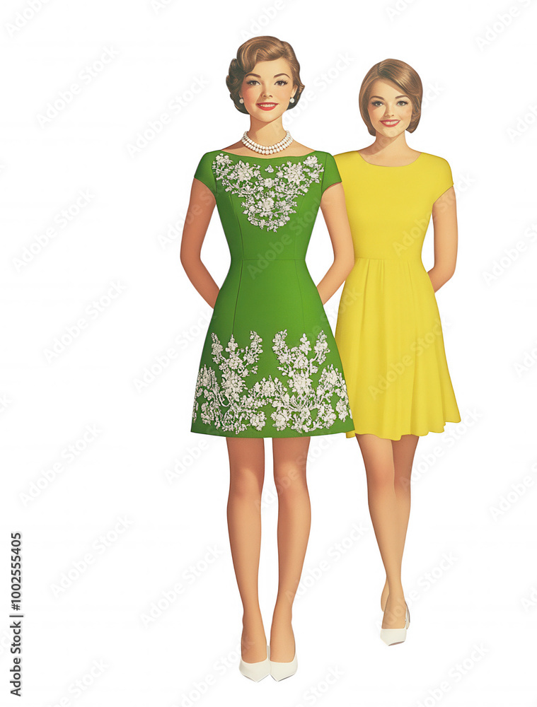 Sims Characters: Green Floral vs Yellow Lace Dresses Sims Characters: Green Floral vs Yellow Lace Dresses