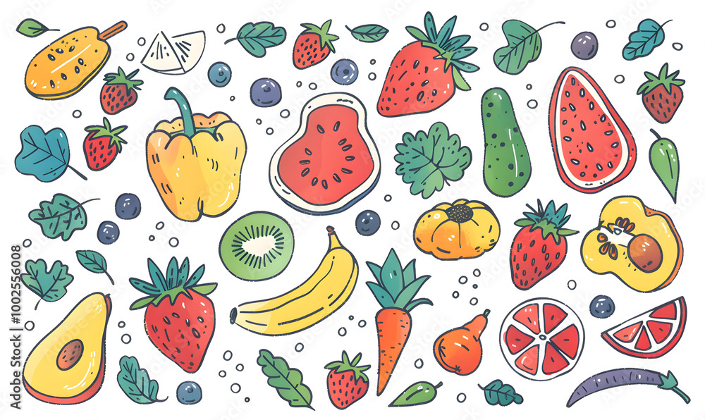 vegetable and fruits photo or illustrator on white background vegetable and fruits photo or illustrator on white background
