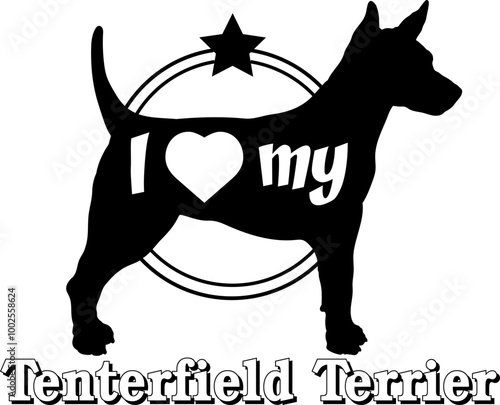 Tenterfield Terrier. dog silhouette, i love my dog, dog, dog breeds, logo, vector, monogram, silhouette, logo design, animal, illustration, icon, sign, design, black, wild, symbol, pet, nature,