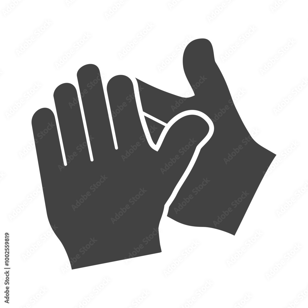 Obraz premium Hand Actions Glyph illustration