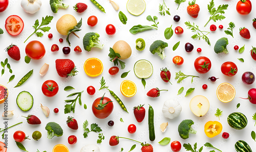 vegetable and fruits photo or illustrator on white background vegetable and fruits photo or illustrator on white background