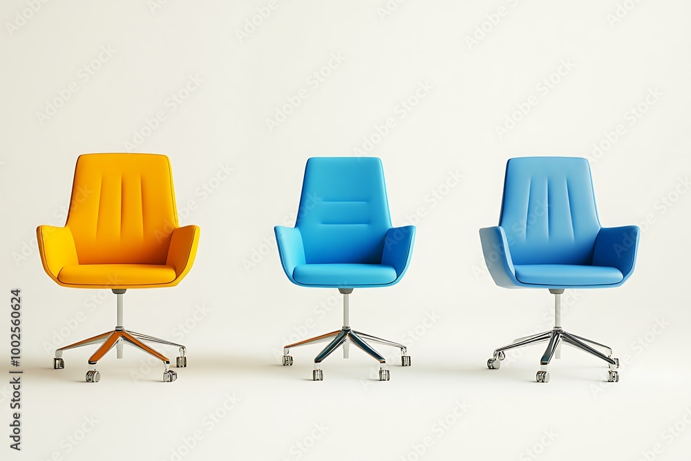 Obraz premium Color armchair. Modern designer chair on white background. Texture chair.