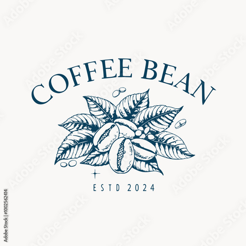 hand drawn coffee logo illustration