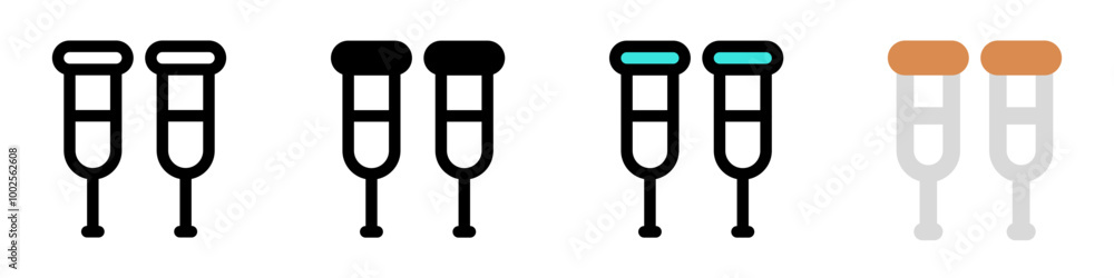 Editable crutches vector icon. Part of a big icon set family. Perfect for web and app interfaces, presentations, infographics, etc Editable crutches vector icon. Part of a big icon set family. Perfect for web and app interfaces, presentations, infographics, etc