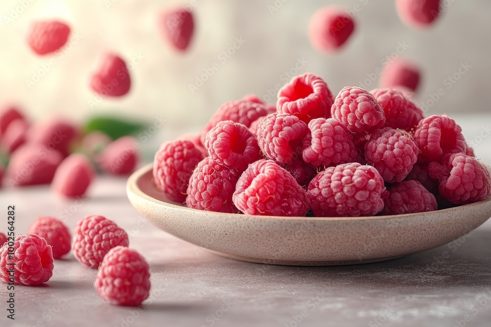 Fresh Ripe Juicy Raspberry Fruits in a Bowl, Healthy Eating, Summer Berry Fruits Background Fresh Ripe Juicy Raspberry Fruits in a Bowl, Healthy Eating, Summer Berry Fruits Background