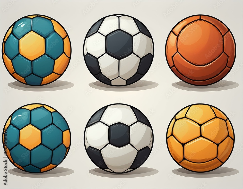 set of soccer ball. football ball vector set of soccer ball. football ball vector