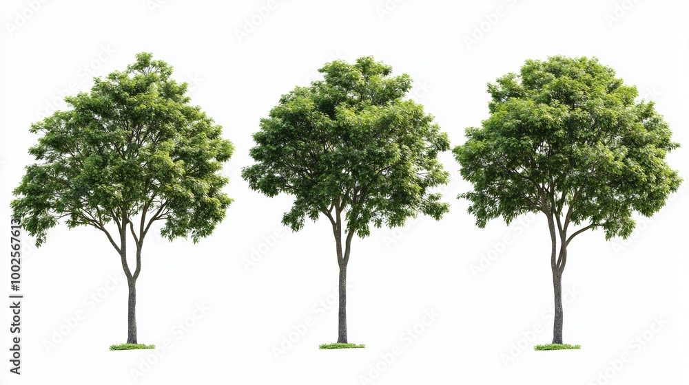 An isolated green tree stands prominently against a clean white background, showcasing its vibrant foliage and distinctive shape. An isolated green tree stands prominently against a clean white background, showcasing its vibrant foliage and distinctive shape.