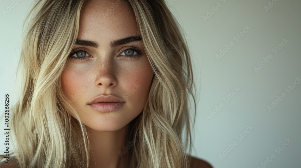 Natural Beauty of a Blonde Woman in Focus Natural Beauty of a Blonde Woman in Focus