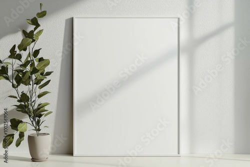 Wallpaper Mural A3 Poster Mockup on White Background created with Generative AI Torontodigital.ca