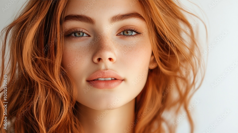 Youthful Red-Haired Girl in Focus Youthful Red-Haired Girl in Focus