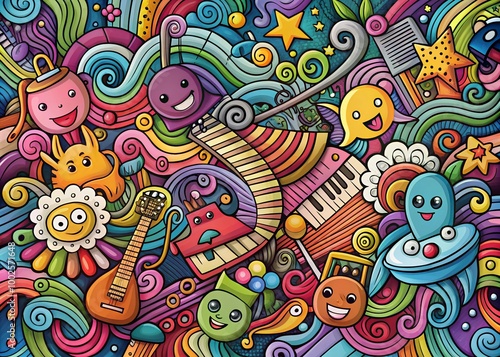 doodles funny music background