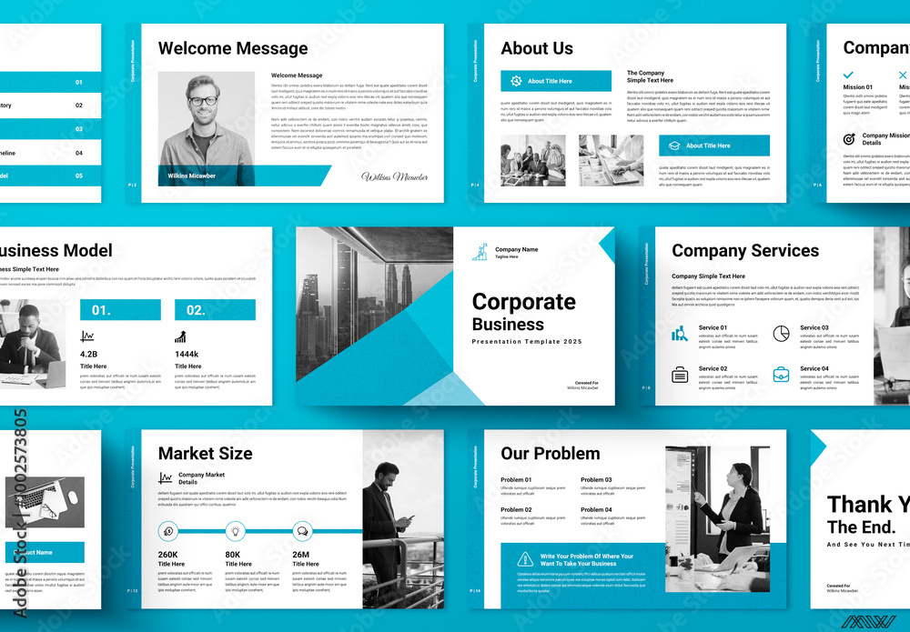 Corporate Presentation Template Stock Template | Adobe Stock