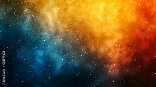 Abstract color gradient background grainy orange blue yellow white noise texture backdrop 