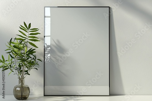 Wallpaper Mural A3 Poster Mockup on White Background created with Generative AI Torontodigital.ca