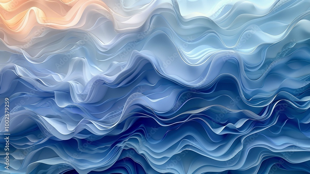 Wavy thing fabric layers ornament background image. Abstract curved sheets pattern 3d illustration wallpaper picture backdrop. Aesthetics concept for business presentation corporate Wavy thing fabric layers ornament background image. Abstract curved sheets pattern 3d illustration wallpaper picture backdrop. Aesthetics concept for business presentation corporate