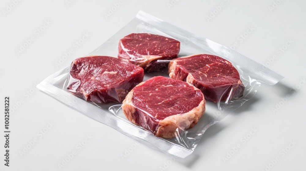 Horse meat cuts sealed in vacuum packaging, placed on a white background, emphasizing product freshness and quality for retail or culinary visuals. Horse meat cuts sealed in vacuum packaging, placed on a white background, emphasizing product freshness and quality for retail or culinary visuals.