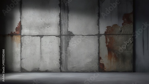 Grungy, textured brick wall with a small hole, aged and weathered with a vintage, rough surface