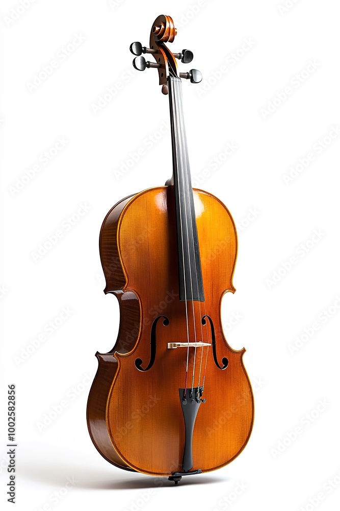 Fototapeta premium Elegant cello isolated on white, musical concept