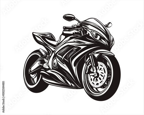 Motorcycle Vector Silhouette photo