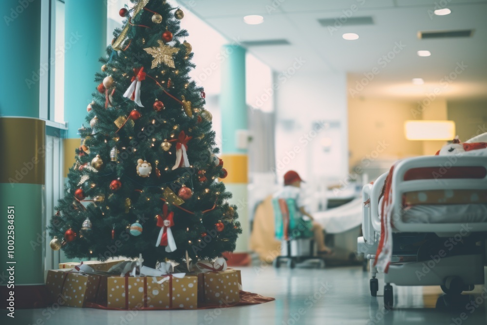 Christmas tree in a childrens hospital Christmas tree in a childrens hospital