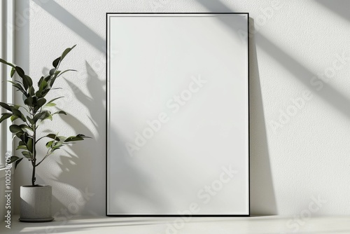 Wallpaper Mural A3 Poster Mockup on White Background created with Generative AI Torontodigital.ca