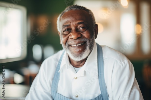 Smiling portrait of a senior man in nursing home