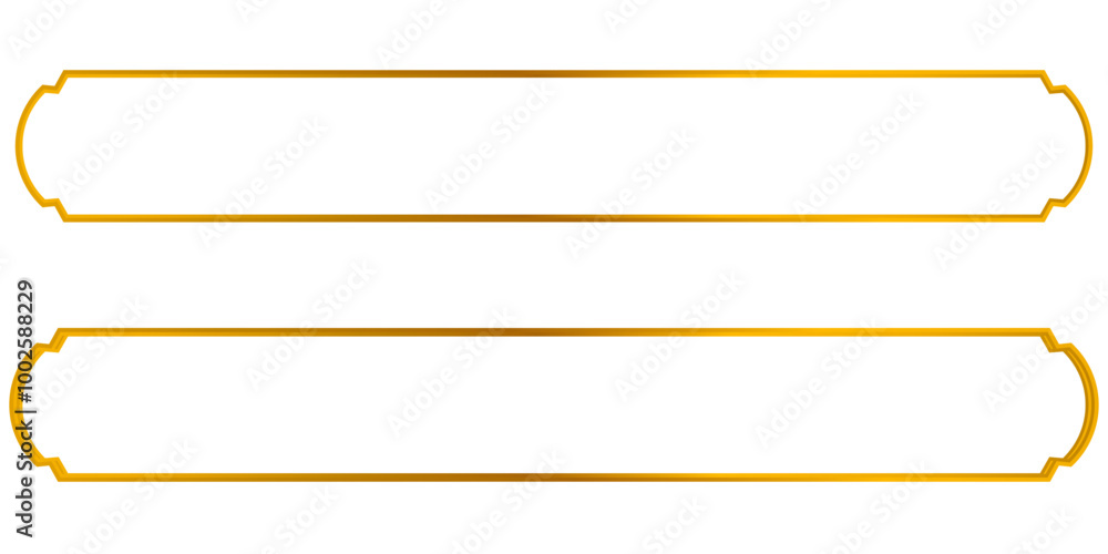 Obraz premium Aesthetic gold metallic text frames