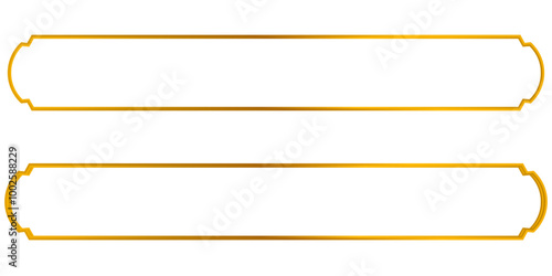 Aesthetic gold metallic text frames