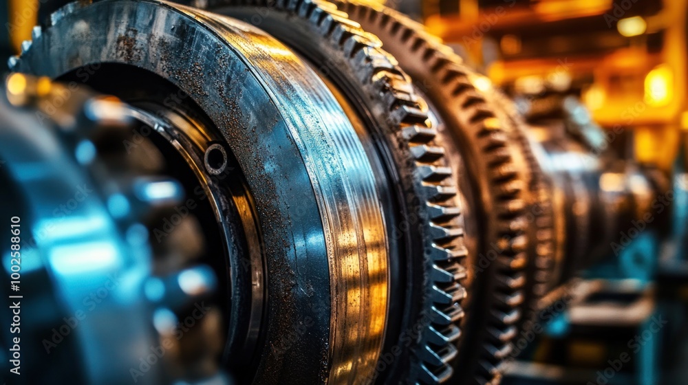 Fototapeta premium Close-up of Industrial Gears